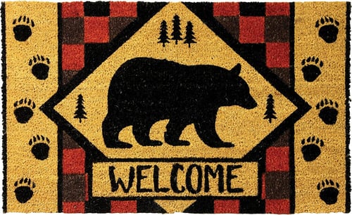 Rivers Edge 2540 Coir Doormats - 30in x 18in Bear | 643323925409