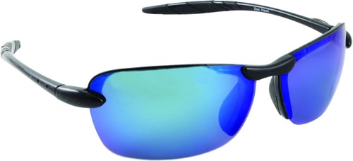 Sea Striker 222 Sea Hawk Sunglasses Black Frame/Blu Mirror Polarized | 083758602221