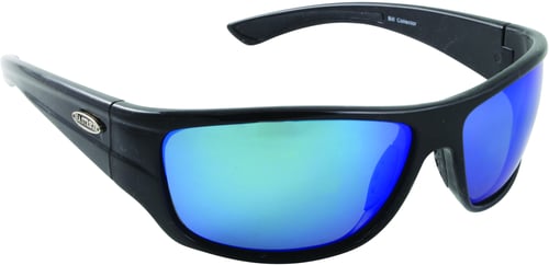 Sea Striker 225 Bill Collector Sunglasses Black Frame/Blu Mirror | 083758602252