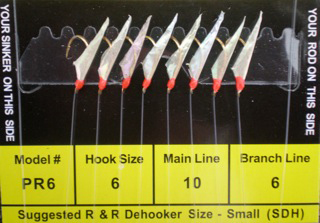 RR PR6 Sabiki Rig 8Hk Pilchard/Red Fish Skin w/Red Head | 896932000092