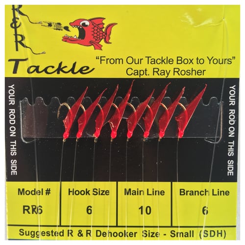RR RR6 Sabiki Rig 8Hk Red Pilchard/Menhaden w/Red Head SIZE | 896932000146