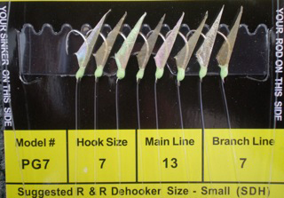 RR PG7 Sabiki Rig 8Hk Pilchard/Herring Grn w/Grn Gl Head | 896932000054