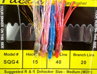 RR SQ4 Sabiki Squid Rig 4Hk Wgt Wht/Pink/Blu/Red w/SS Hks 15 SS | 896932000290