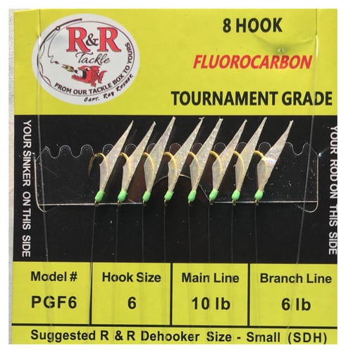 RR PGF6 Sabiki Rig 8Hk Pilchard/Herring Grn w/Grn Gl Head | 896932000047