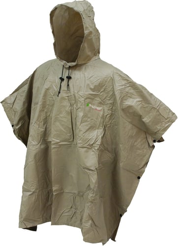 Frogg Toggs FTP171404 UltraLite Poncho, Khaki, 1Size | 647484040100