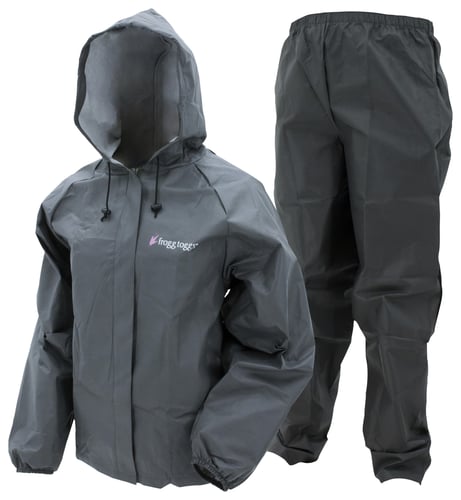 Frogg Toggs UL1250401MD Womens UltraLite2 Rainsuit  Carbon Black | 647484086368