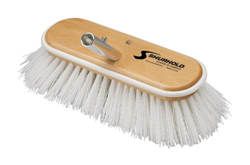 Shurhold 990 Deck Brush, 10 Inch, White Stiff | 703485209905