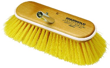 Shurhold 985 Deck Brush, 10 Inch Yellow, Medium | 703485209851