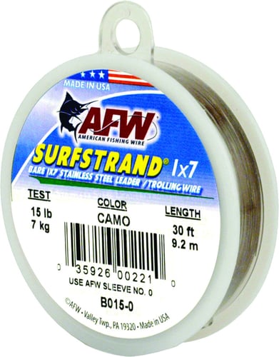 AFW B0600 Surfstrand Bare 1x7 Stainless Steel Leader Wire 60lb | 035926003019