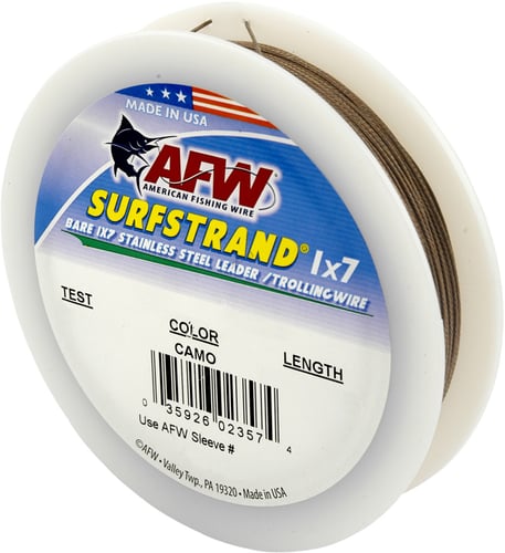 AFW B0604 Surfstrand Bare 1x7 Stainless Steel Leader Wire 60lb | 035926003057