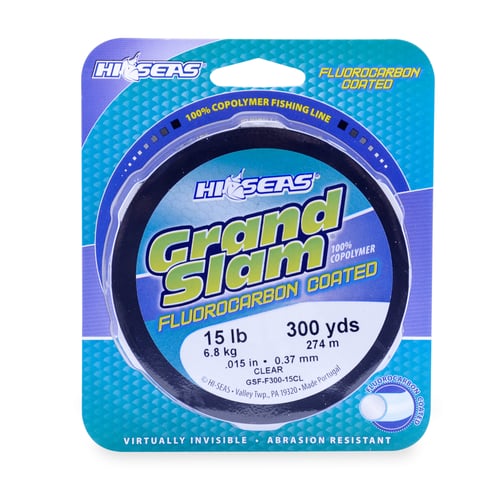 HiSeas GSFF30015CL Grand Slam Fluorocarbon Coated Fishing Line | 035926116085