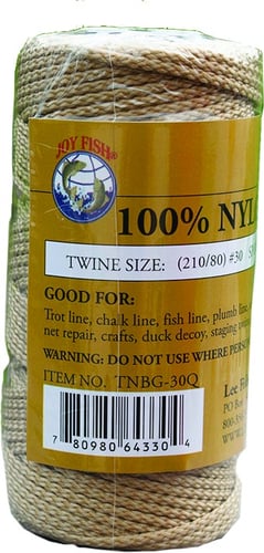 Joy Fish TNBG12Q Gold Braided Nylon Twine 1/4Lb Spool Sz 12 | 780980643120