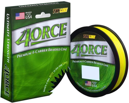 TufLine FE302500YE 4ORCE Braided Line 4Carrier 30lb 2500yd Hi Vis | 087852013907