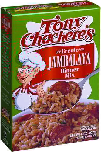 Tony Chacheres 00340 Creole Jambalaya Rice Dinner Mix, 8oz Box | 071998003403