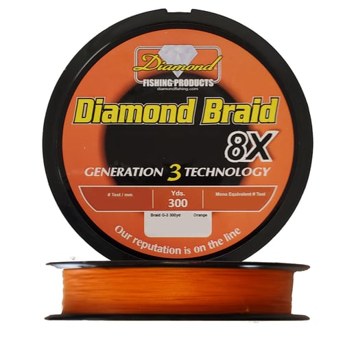 Diamond 72644 Diamond Braid Generation III 8X 300yds 40Orange | 695699726449