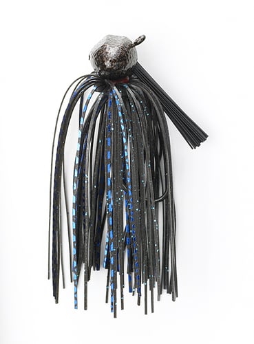Jewel FB34725 Football Jig, 3/4 oz Black/Blue Flash, 2/Pack | 790161103435