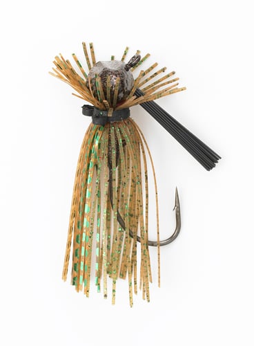 Jewel FH12723 Football Jig, 1/2 oz Green Pumpkin/Green Flash, 2/Pack | 790161106054