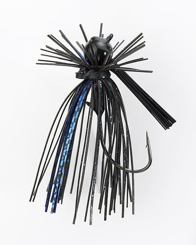 Jewel AJ725 Eakins Jig, 5/16 oz Black/Blue Flash, 2/Pack | 790161107341