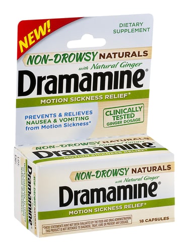 Dramamine 1810GIN Motion Sickness W/ NATURAL GINGER NON DROWSY  18 | 831248005379