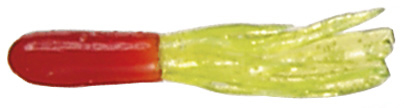 Mizmo 11012 Specs Crappie Tube, 1 1/2 Inch, Red/Chartreuse, 15/Pack | 673680110125