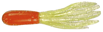 Mizmo 11019 Specs Crappie Tube, 1 1/2 Inch, Orange/Chartreuse, 15/Pack | 673680110194