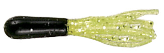 Mizmo 11027 Specs Crappie Tube, 1 1/2 Inch, Black/Chartreuse Silver | 673680110279