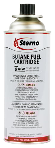 Sterno 50190 Butane Fuel 8oz | 076642501595