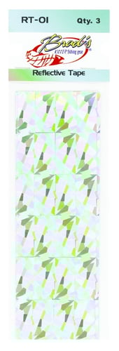 Brads RT01 Reflective Tape, 2 Inch x 6 Inch, SilHoloFlash 3Pk | 638962529002