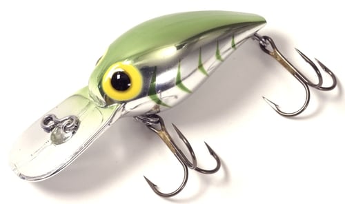 Brads BW01 Wiggler Crankbait, 3 Inch 3/8 oz, Metallic Silver/Green | 638962110019