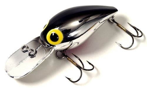 Brads BW03 Wiggler Crankbait, 3 Inch 3/8 oz, Metallic Silver  Black | 638962110033