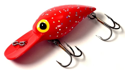 Brads BW09 Wiggler Crankbait, 3 Inch 3/8 oz, Fluorescent Red with Silver | 638962110095