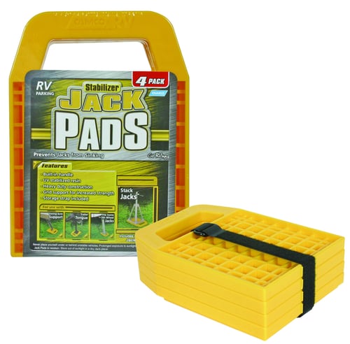 Camco 44595 Camco 44595 Stabilizer Jack Pad Standard 6.2 Inchx6.2 InchPad 4Pk | 014717445955