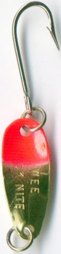 Dick Nite DN019 Spoon, 1 1/16 Inch, Sz 8 Hook, Brass RedHead | 081202000197