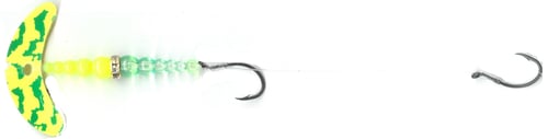 Mack's Lure 21206 Double Whammy Walleye Spinner Rig, Chartreuse