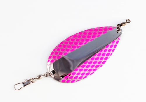 Poulsen 17123 Half Fast Arrow Flash Jr Kokanee Dodger Nickel/Pink Net | 083968171234