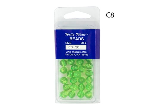 Zak Tackle ZBeadC8 Chartreuse Bead Round 8mm, 30 pcs | 015912000383