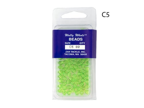 Zak Tackle ZBeadC5 Chartreuse Bead Round 5mm, 80 pcs | 015912000352
