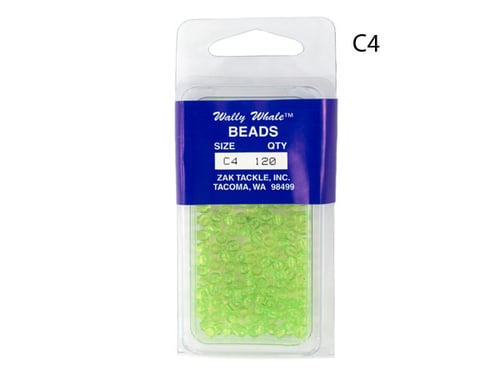 Zak Tackle ZBeadC4 Chartreuse Bead Round 4mm, 120 pcs | 015912000345