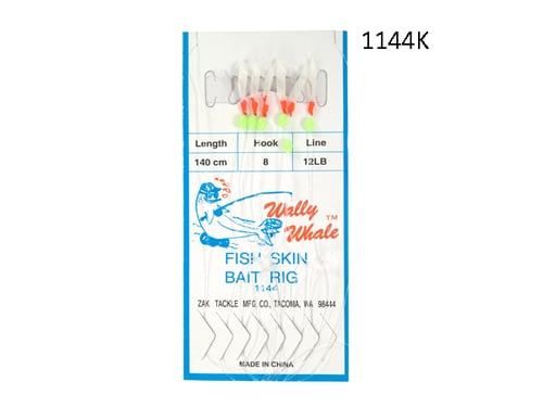 Zak Tackle ZWW1144K Herring Jig 8Hk, Fish Skin/Glow Beads | 015912011440