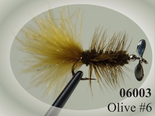 Pistol Pete 060032PK Trout/Panfish Fly, Sz 6, Olive, 2/Pack | 724017062034