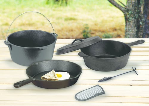 Stansport 16903 Cast Iron Cook Set Pre Seasoned | 011319216921