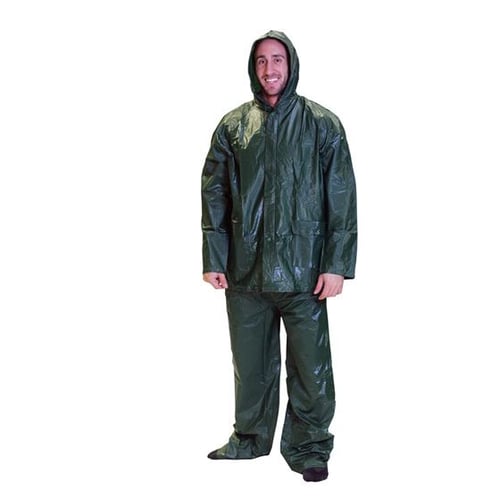 Stansport 972-G-S Mens 3-Piece Deluxe Vinyl Rainsuit - S | 011319126671