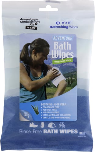 Adventure 01700304 Adventure Bath Wipes  Travel Size, Pkg./8 | 707708003042