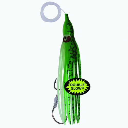 Yamashita 10928142 Rigged Squid, 4 1/4 Inch, 35, Double Glow/Green | 087321381421