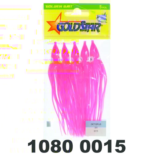 Yamashita Y16329 Squid Hoochy, 4 1/2 Inch, Pink, 5/Pack | 611449278952