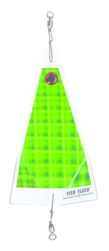 Big Als 811LBOMB Medium Fish Flash InLine Flasher, 8 Inch, Lime Bomb | 850433000722