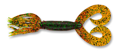Yamamoto YAM9710296 5 Inch Double Tail Hula Grub Rootbeer W/ Black | 783670042982
