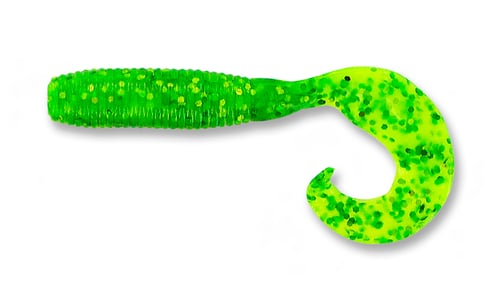 Yamamoto YAM4020169 Single Tail Grub, 4 Inch, 20pk, Chartreuse with | 783670022243