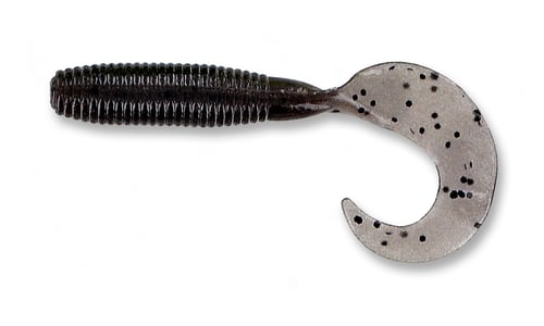 Yamamoto YAM4020176 4 Inch Single Tail Grub Cinnamon W/ Large Black | 783670022267