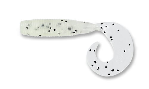 Yamamoto YAM4020187 4 Inch Single Tail Grub Clear W/ Large Black | 783670022366